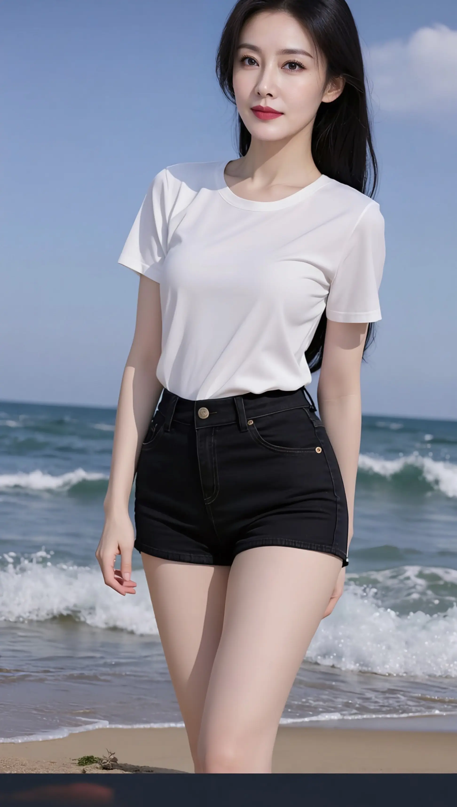 AI海畔清新照 随变ai随便玩