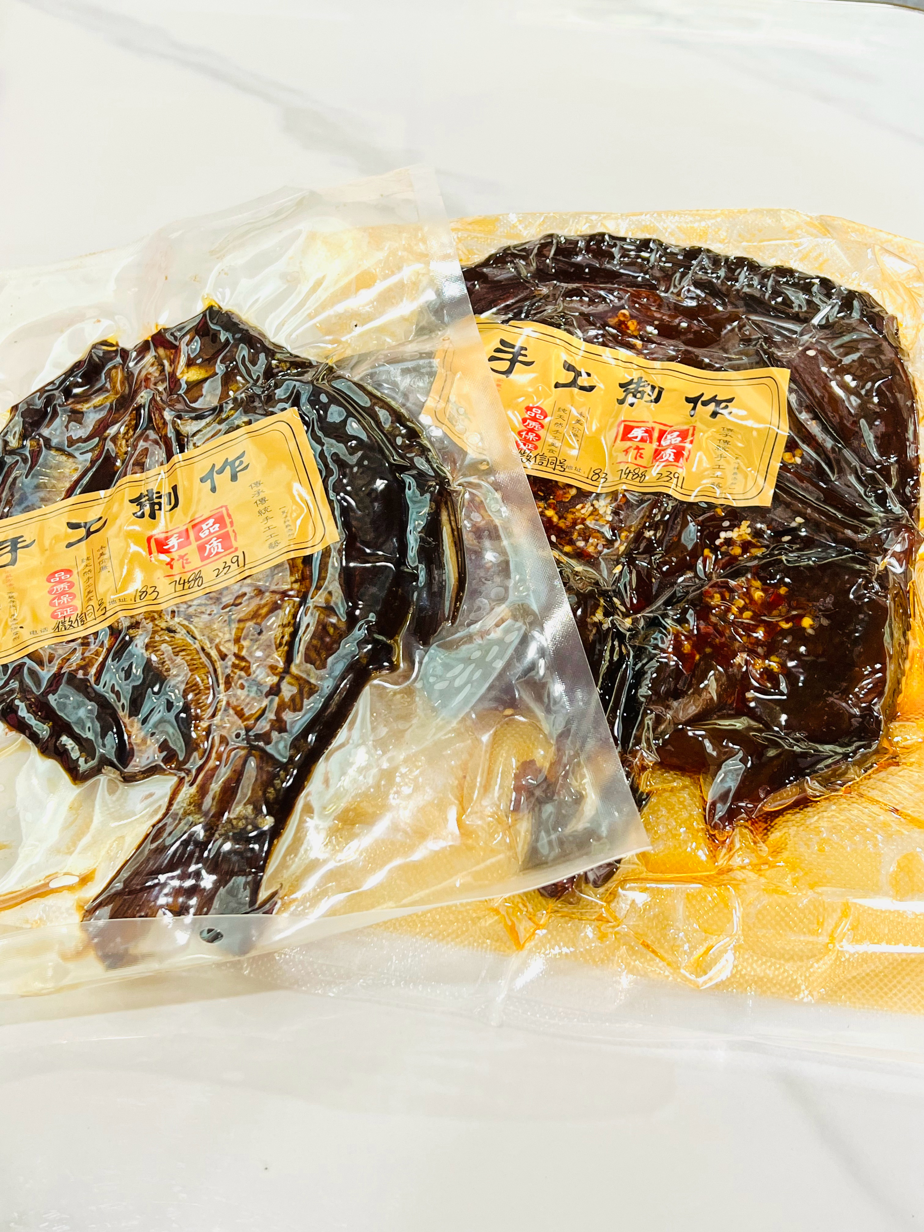湖南手工酱板鸭酱板鱼，感谢我那来自弗兰的同担，有口福喽～ 