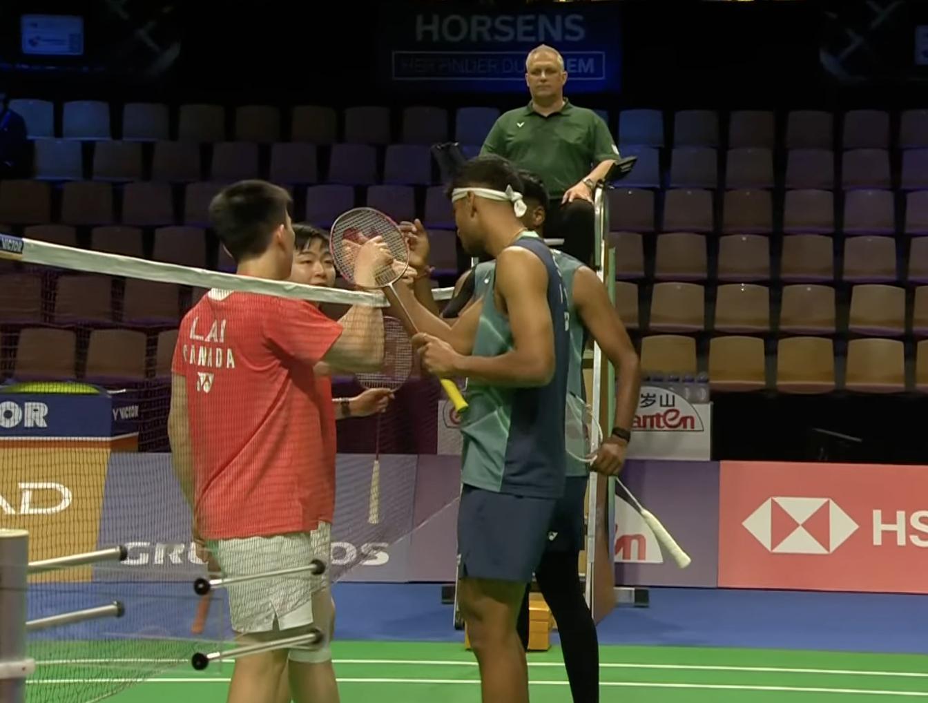 汤杯A组2号场地：印度🇮🇳 1-1 🇨🇦加拿大一单：拉克什亚🇮🇳 2