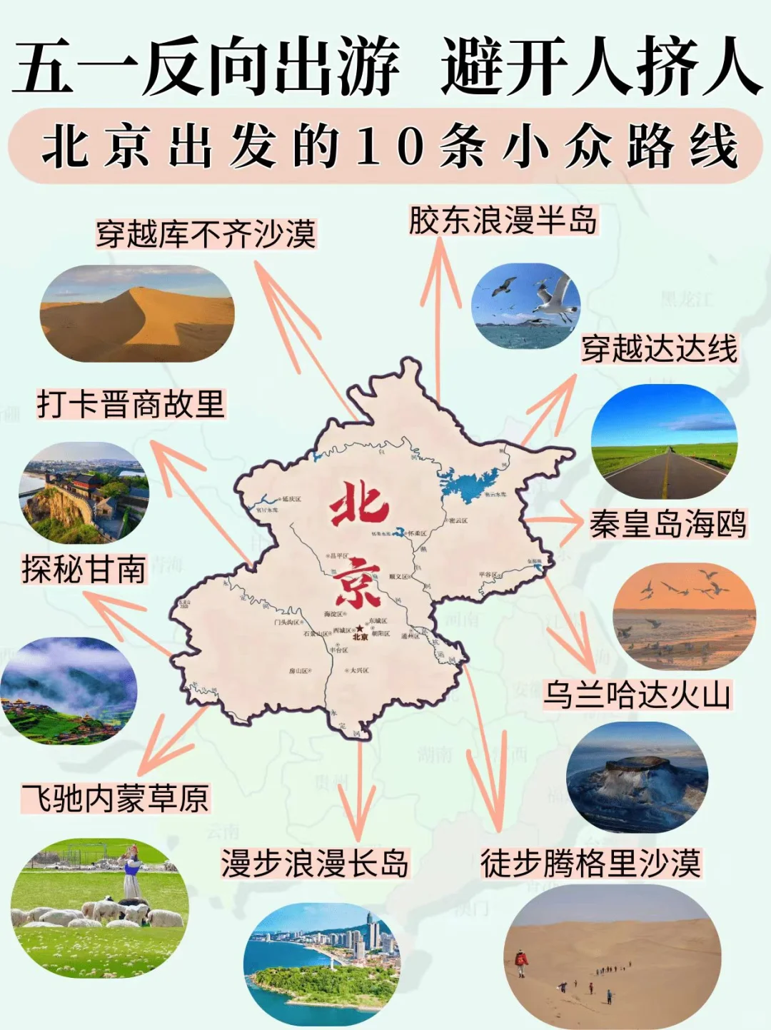 五一反向旅游🔥北京出发10条小众路线