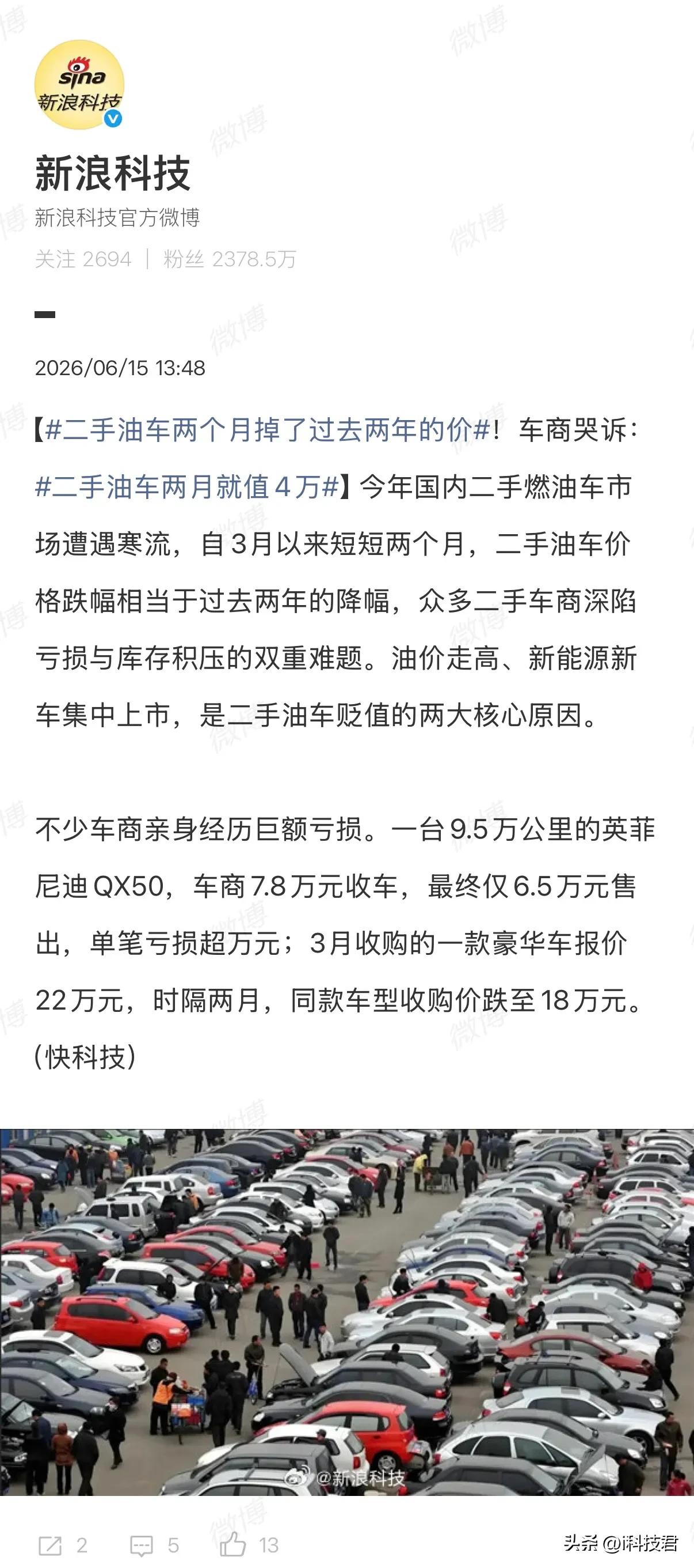买了就开吧，又不打算卖的话，也别想着亏了多少了，多开几年持有成本就低了[抠鼻]