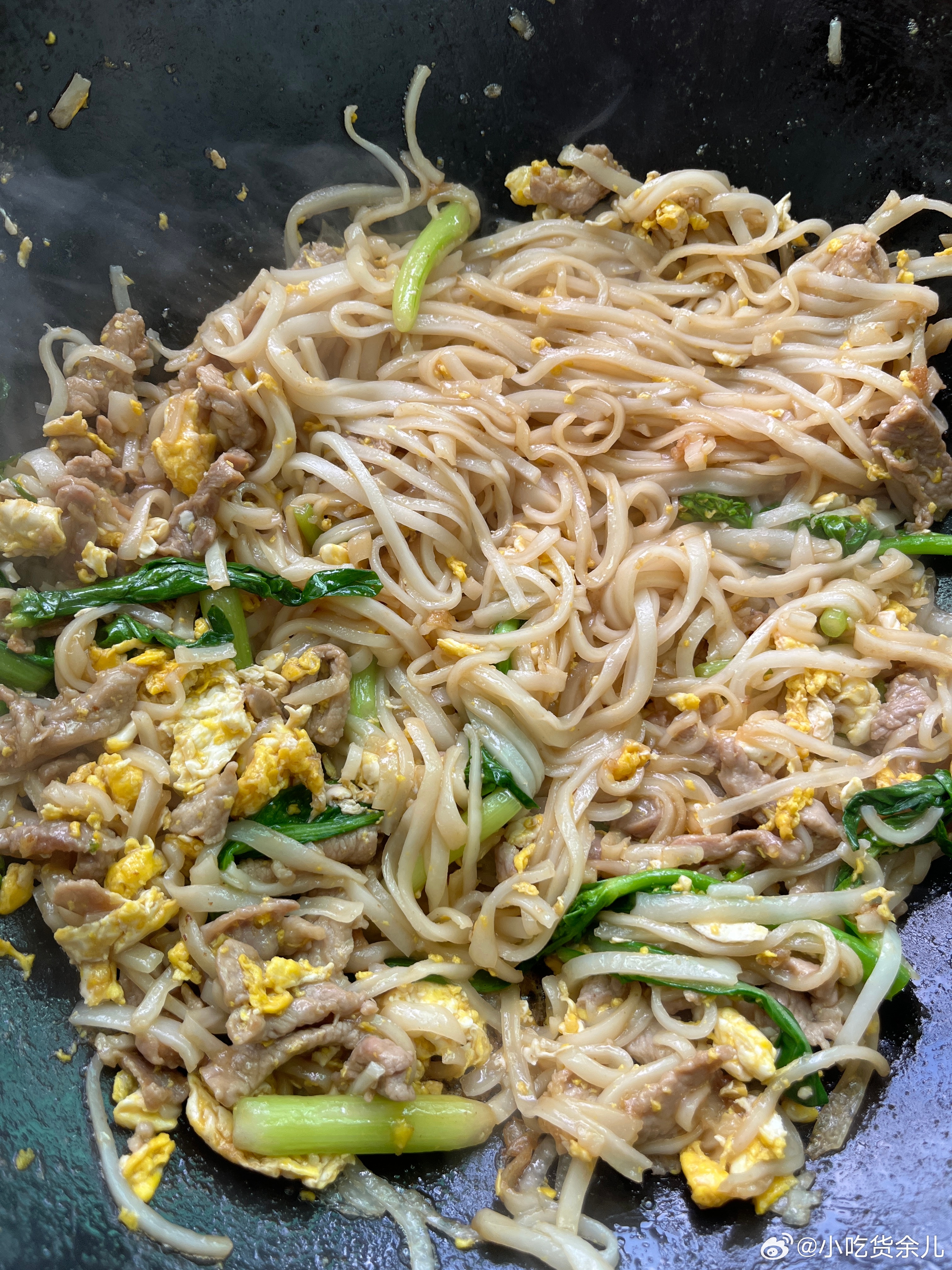 今天炒得河粉卖相可以，味道也不错😋原来这就是录音的意义