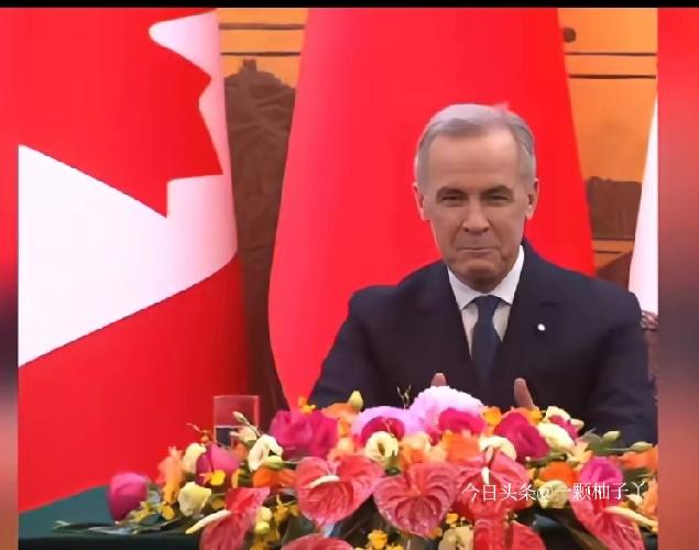 1月15日人民大会堂超有排面！中加八项协议签约现场，卡尼总理笑得眼睛眯成缝，当场