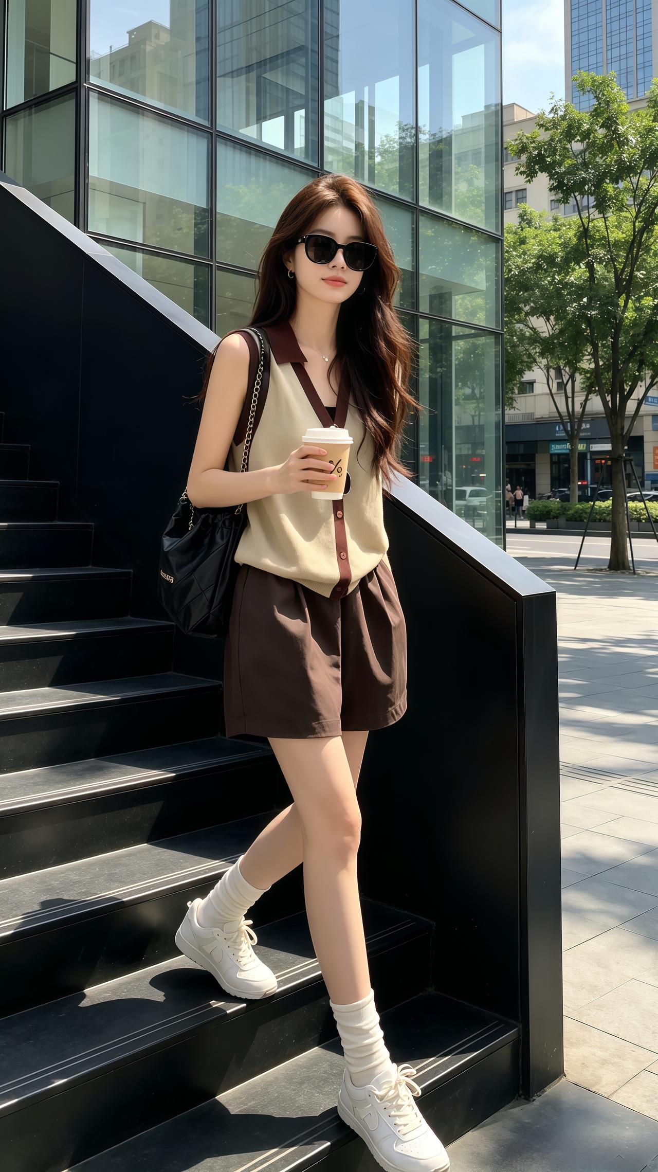 今日份极简穿搭 ootd女生穿搭 韩系穿搭夏季穿搭休闲穿搭