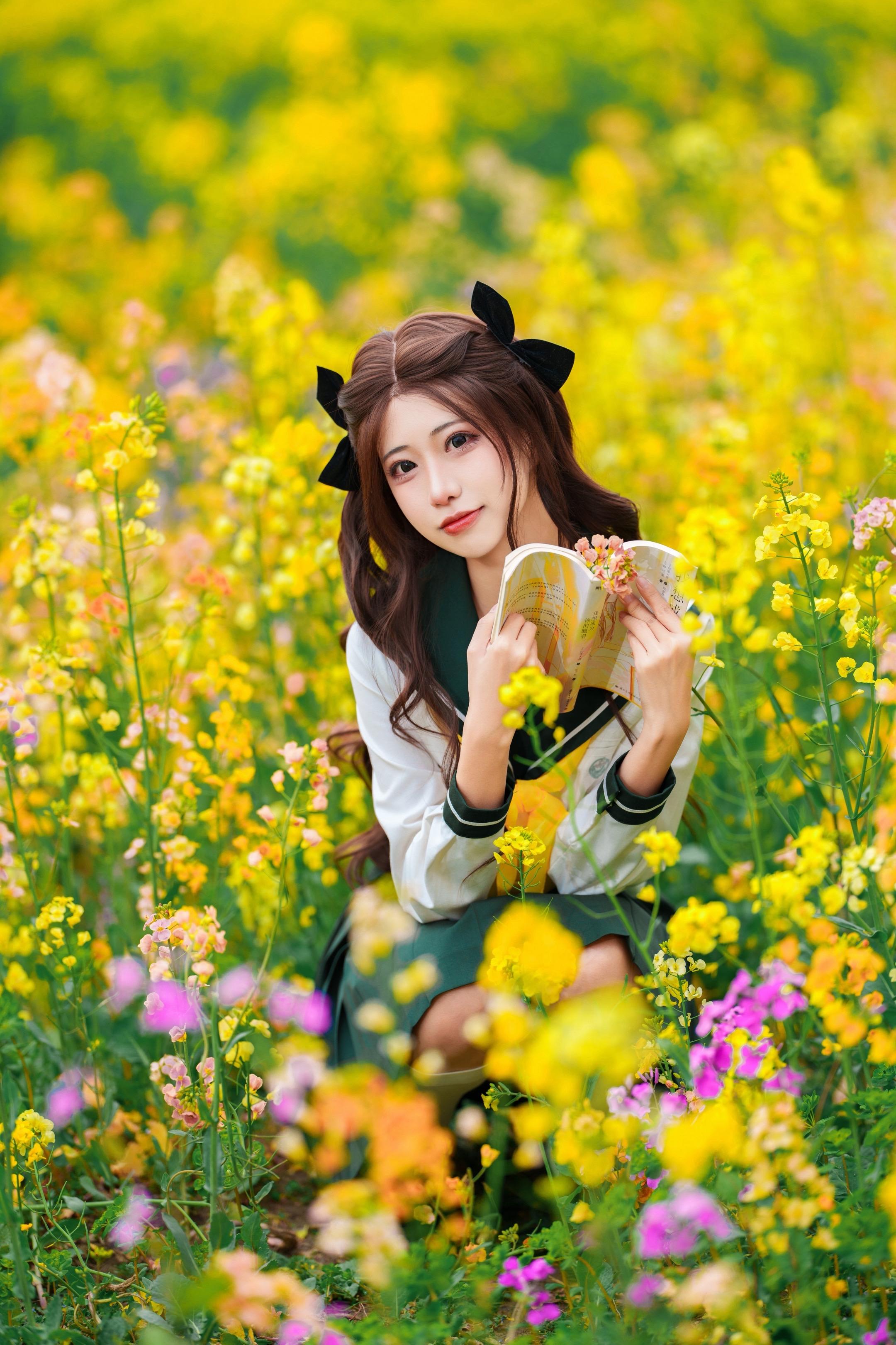 我的春日写真 和春天的花花合个影 生命力写真 春日拍照姿势 与花合影就这么拍