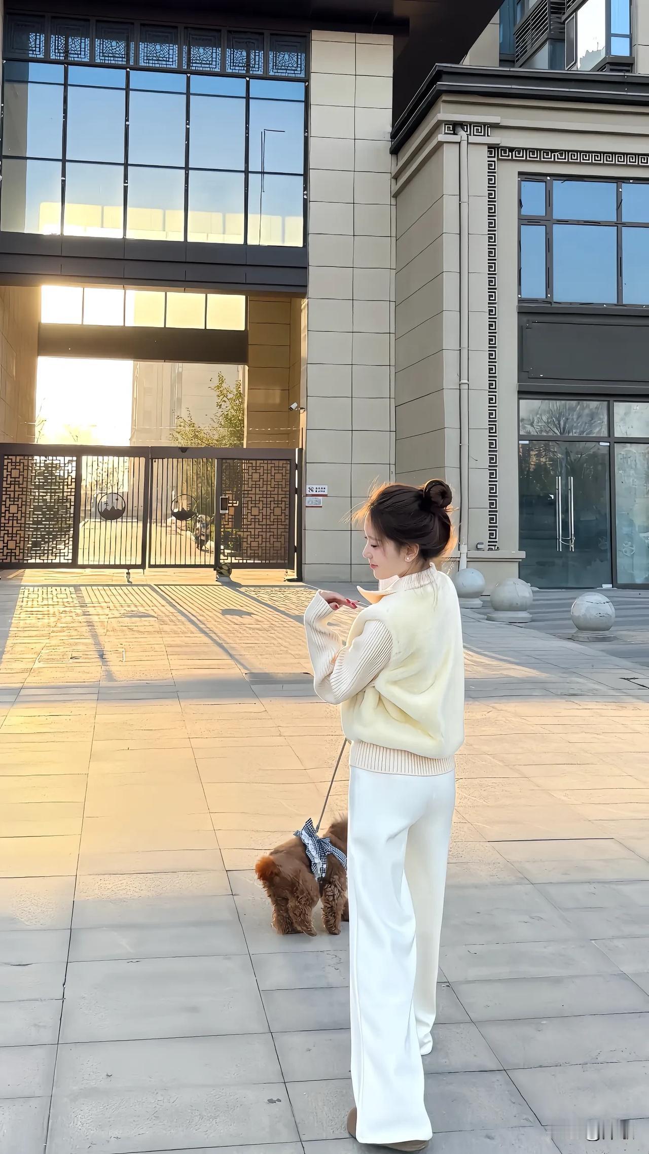 送给总爱多想的自己.人间哪有几回闻遛狗 放假 颜值 狗 马甲 套装