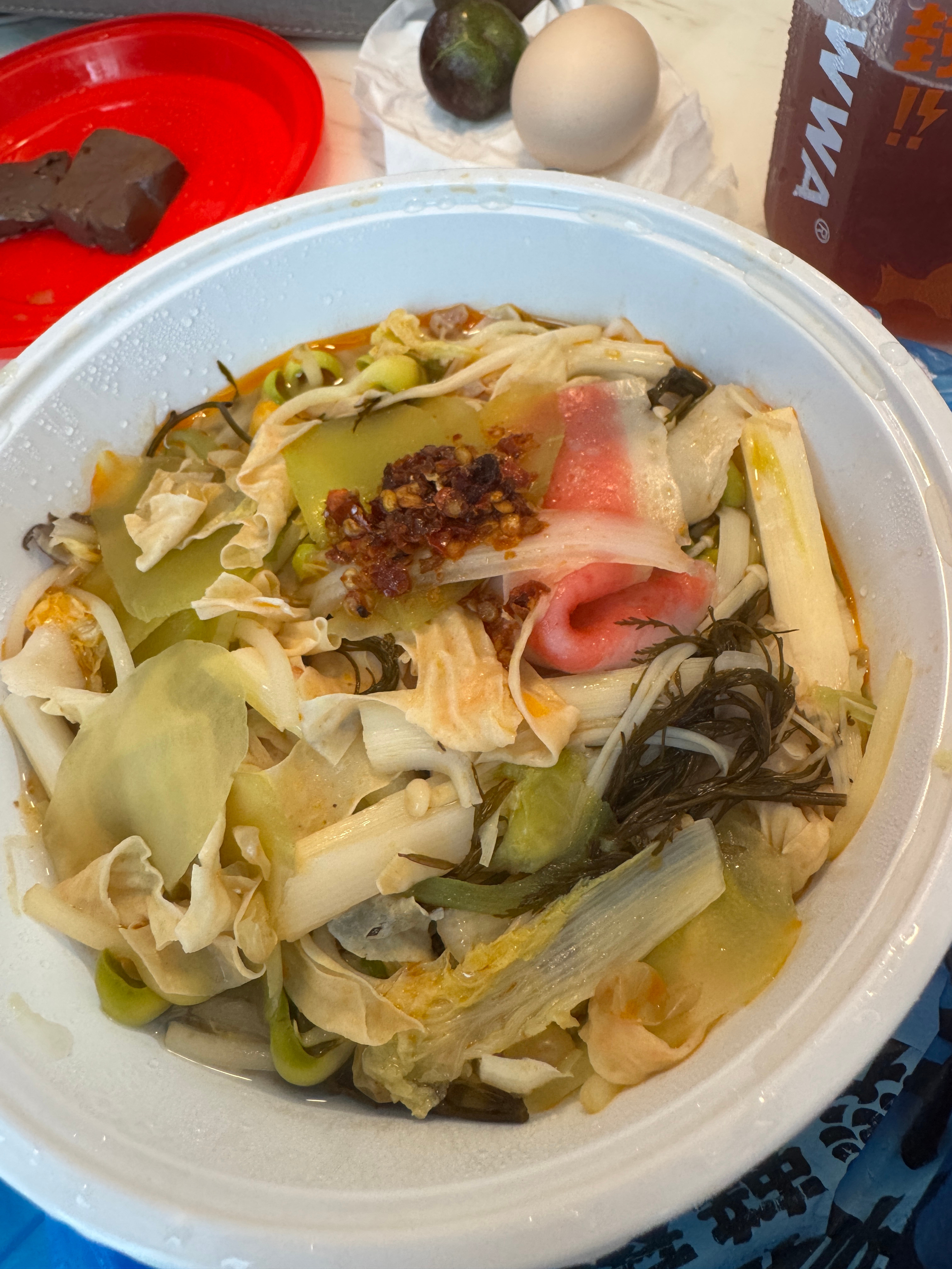 点了个东北黏糊麻辣烫！！！！然后然后然后！手残选了不要麻酱 广德
