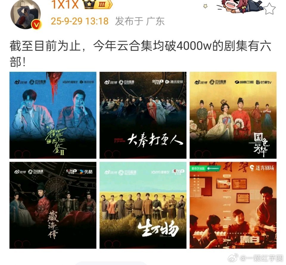 今年云合集均破4000w的六部剧，看了哪部？ ​​​