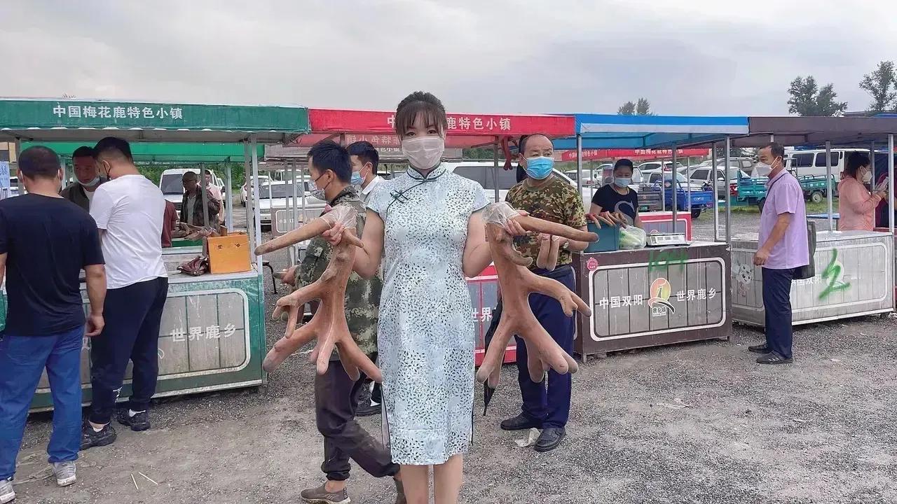 长春鹿茸早市，卖鹿茸像卖白菜一样人山人海，20多斤一只卖多少钱补肾吃什么比较好 