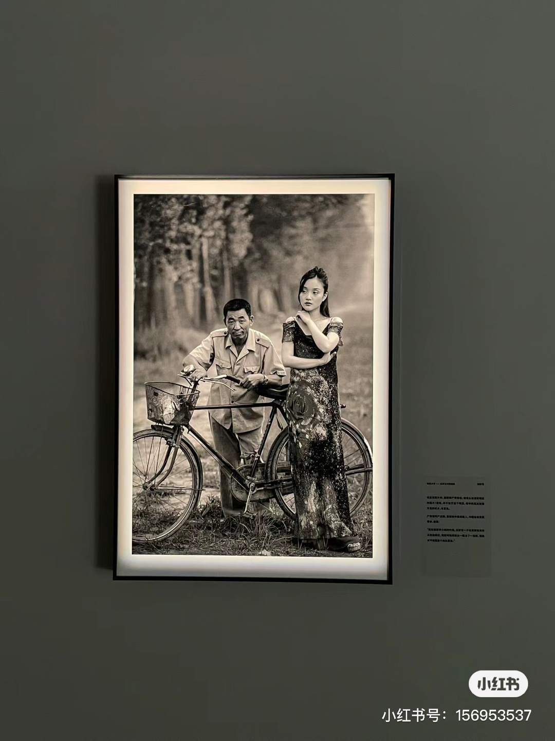 摄影展上的李小璐中国金像奖获得者严志刚早年应邀拍摄李小璐时，请路过的农民合影（详