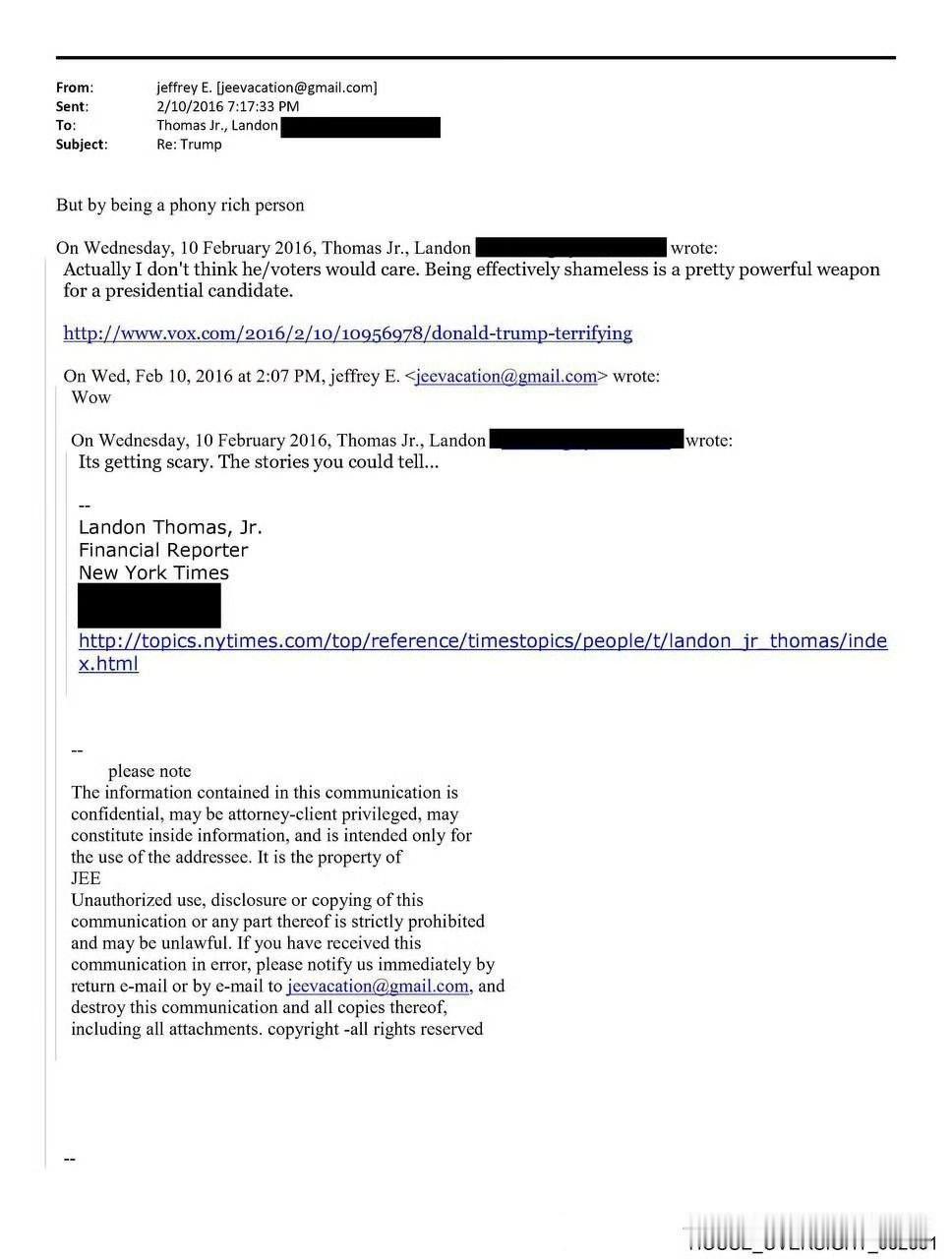 泄露的电子邮件显示，杰弗里・爱泼斯坦在 2016 年大选和特朗普过渡期间，与《纽