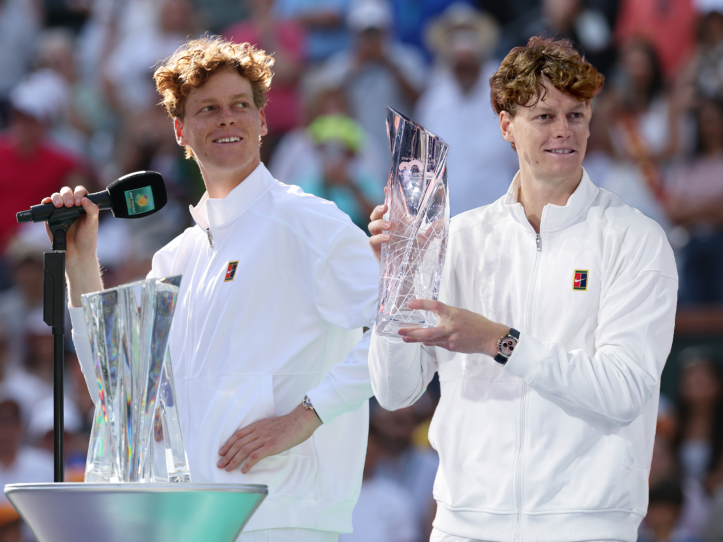 首位一盘未失实现“阳光双冠”的男选手✌️恭喜第二次捧起ATP迈阿密大师赛冠军奖杯