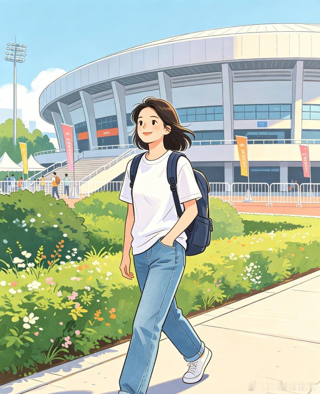 金靖松弛得像路过的大学生每次看到金靖现身各种活动现场，都忍不住被她随性自在的状态