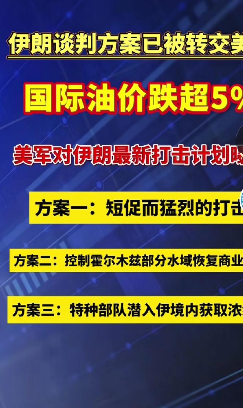 国际油价看美国和伊朗，他俩要谈判，油价就暴跌，他俩关系紧张，要打仗，油价就暴涨。