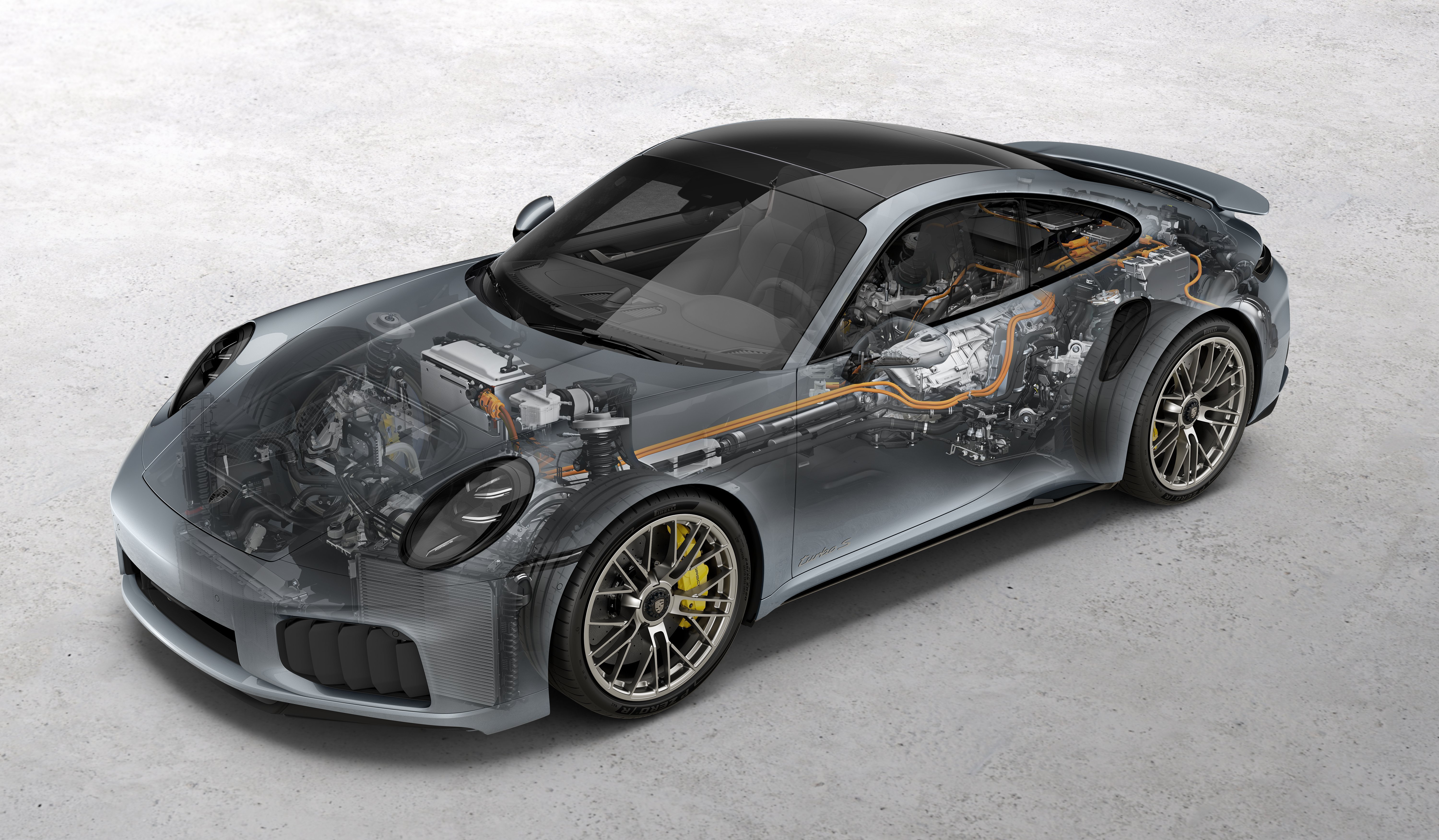 保时捷911 Turbo S透视图感受一下，技术非常极致！看实车的话Turbo比