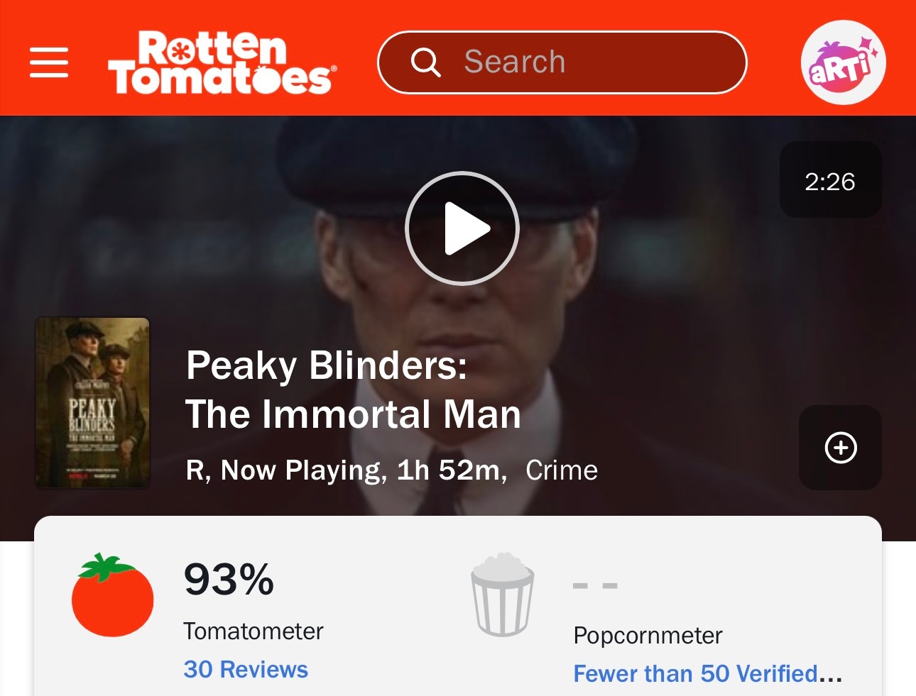 大电影《浴血黑帮：不朽传奇》北美口碑解禁，目前烂番茄新鲜度93%，Metacri