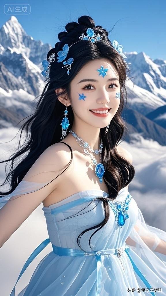 梦幻蓝宝石公主，仙气飘飘的唯美造型！💙✨