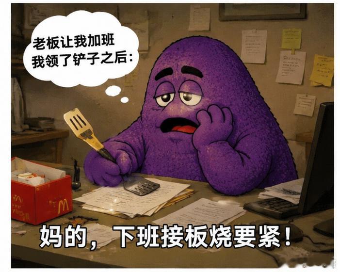 今年麦当劳铲子已经癫成这样了吗？有人带锅铲，有人带工兵铲，还有人背着炒锅来接板烧