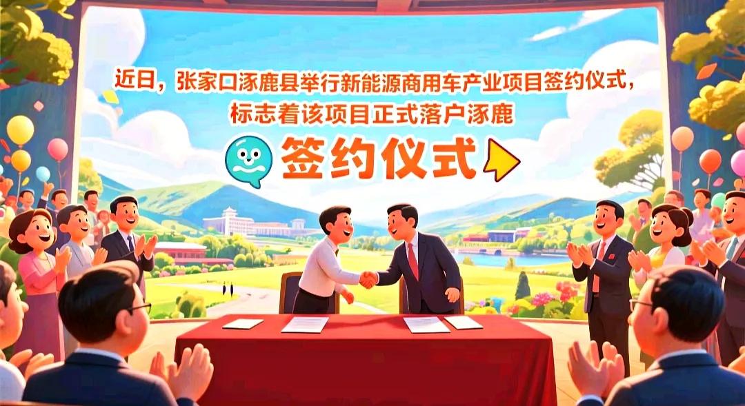 《张家口：总投资21亿的新能源商用车产业项目签约涿鹿县，年产值60亿，700高薪