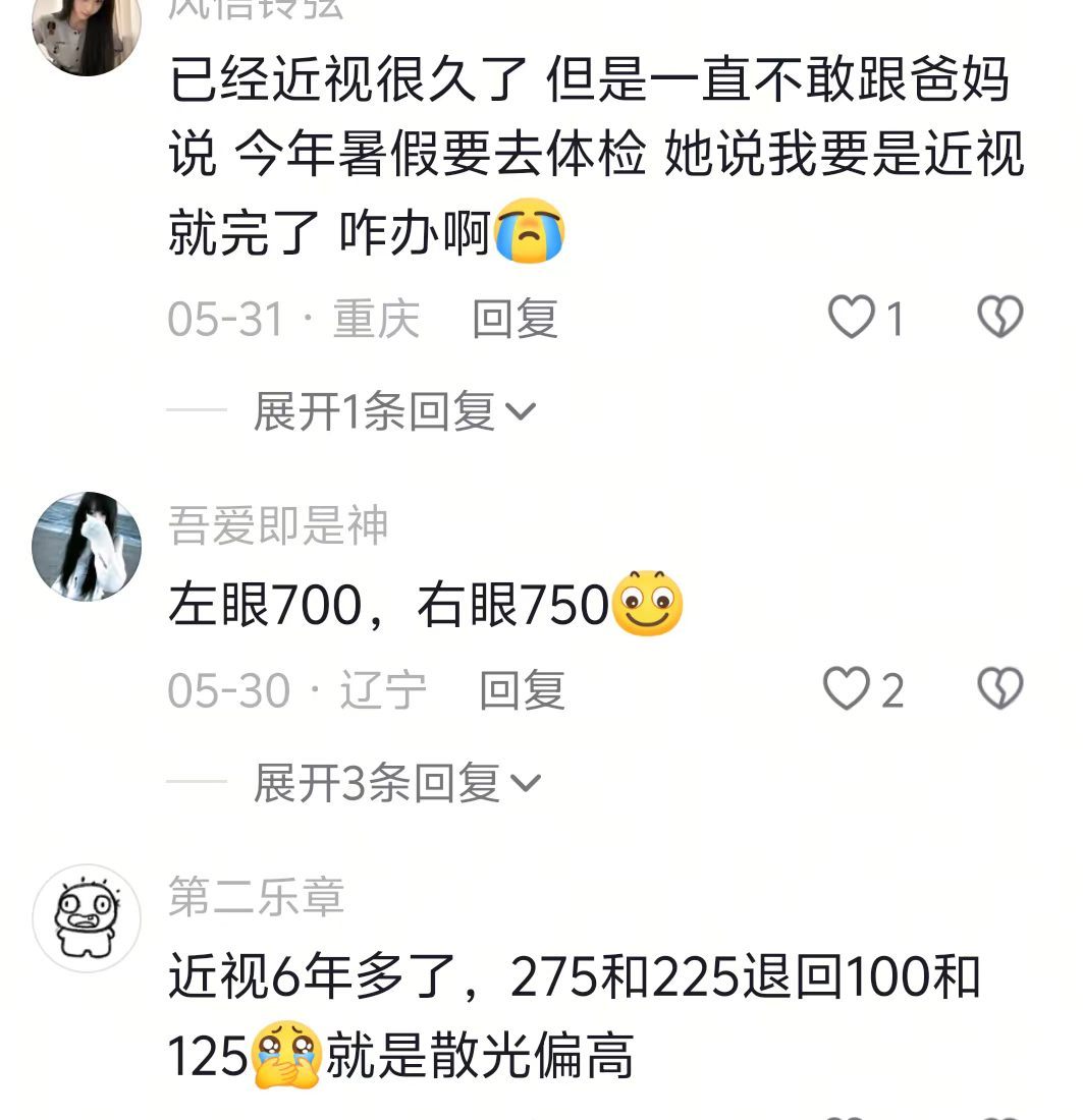谁敢跟父母说自己眼睛度数上涨了。。 