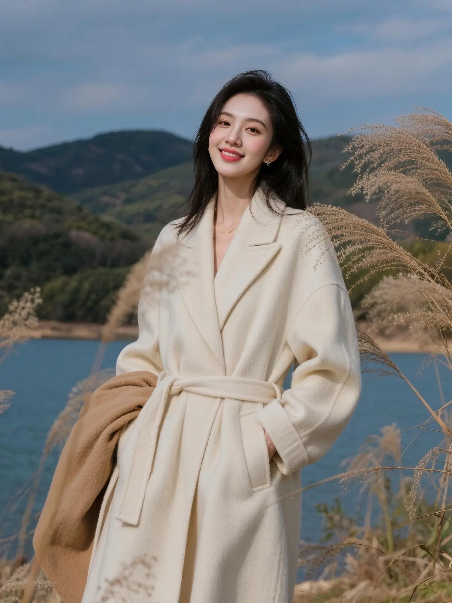 AI长发氛围感写真 随变ai随便玩 玩法合伙人计划 随变一拍都很夯 羊绒大衣