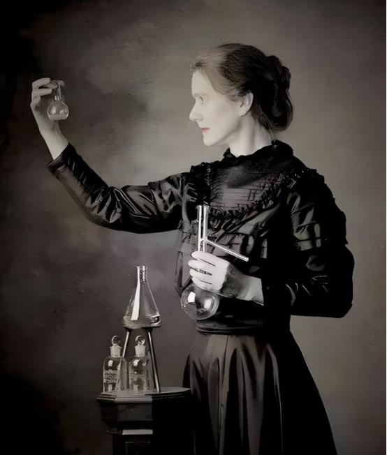 1910年，44岁风韵犹存的居里夫人起床上课，学生朗之万一把抱住她纤细柔软的腰肢