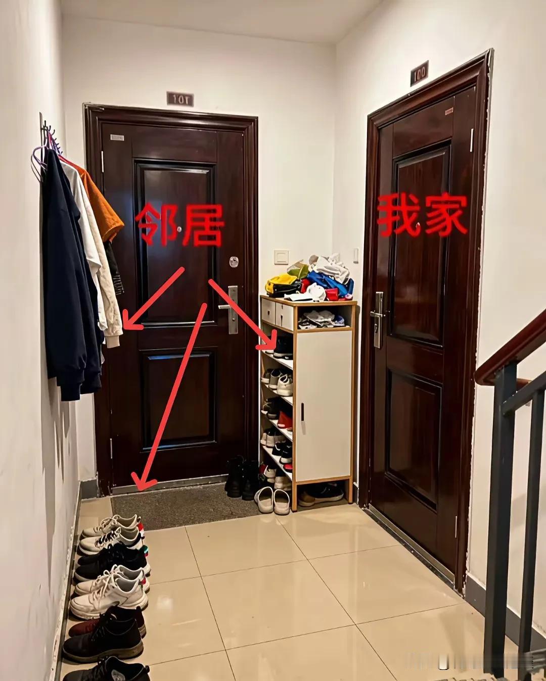 和这样的人做邻居，让你气的直跺脚。我们家和邻居中间离得很近，他竟然在家门口放了一