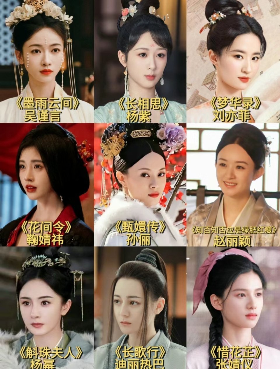 图中，谁是你心中的大女主[思考] ​​​