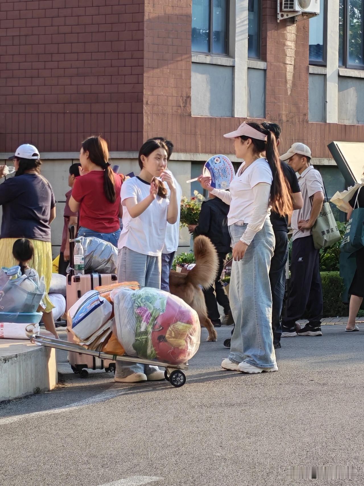 6月9日下午，高考结束的那一刻，各学校门口那场面简直热闹非凡。家长们也不怕炎热的