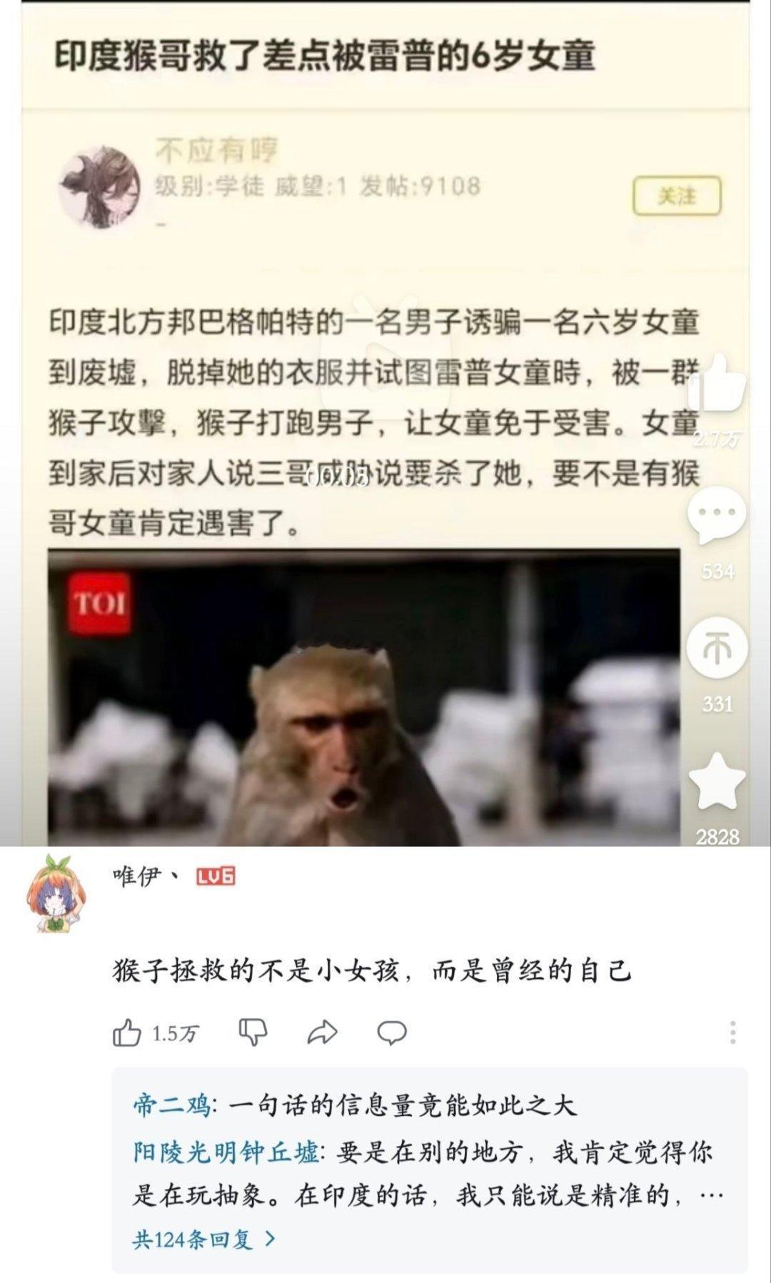 猴子在拯救曾经的自己