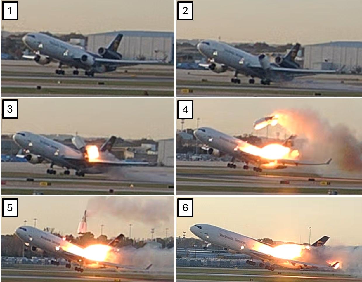 美国国家运输安全委员会发布UPS货机事故初步调查报告，左发直接脱落 ​