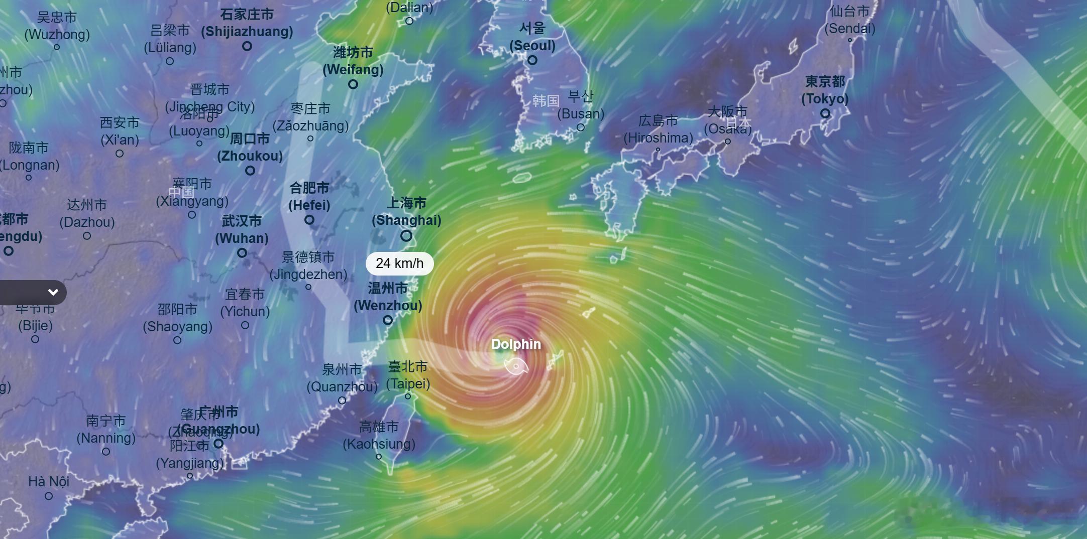 台风白海豚登陆区域锁定    上海起风了 