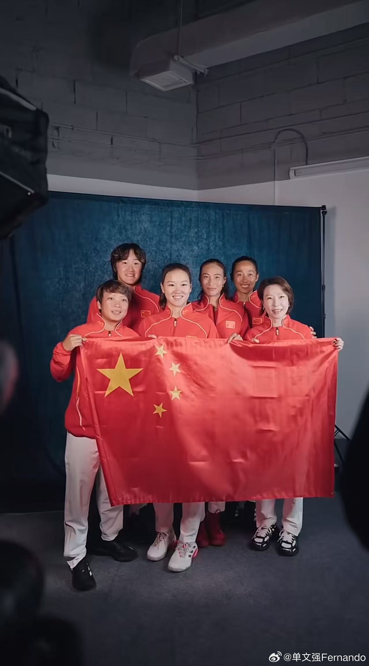 中国队🇨🇳集合！比利简金杯媒体日拍摄🎬中国队集体照🔥wta[超话] ​​