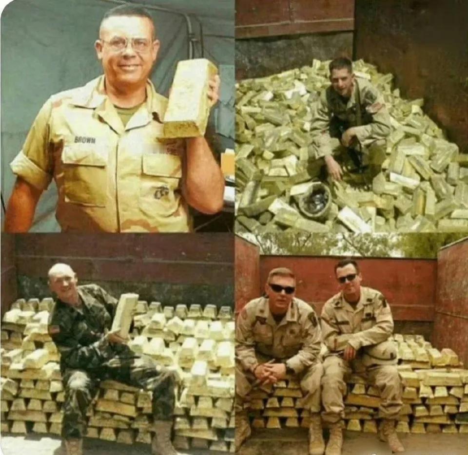 萨达姆时期的黄金储备被美军运回美国，这笔巨大的财富足以支持美国数个世纪的经济需求