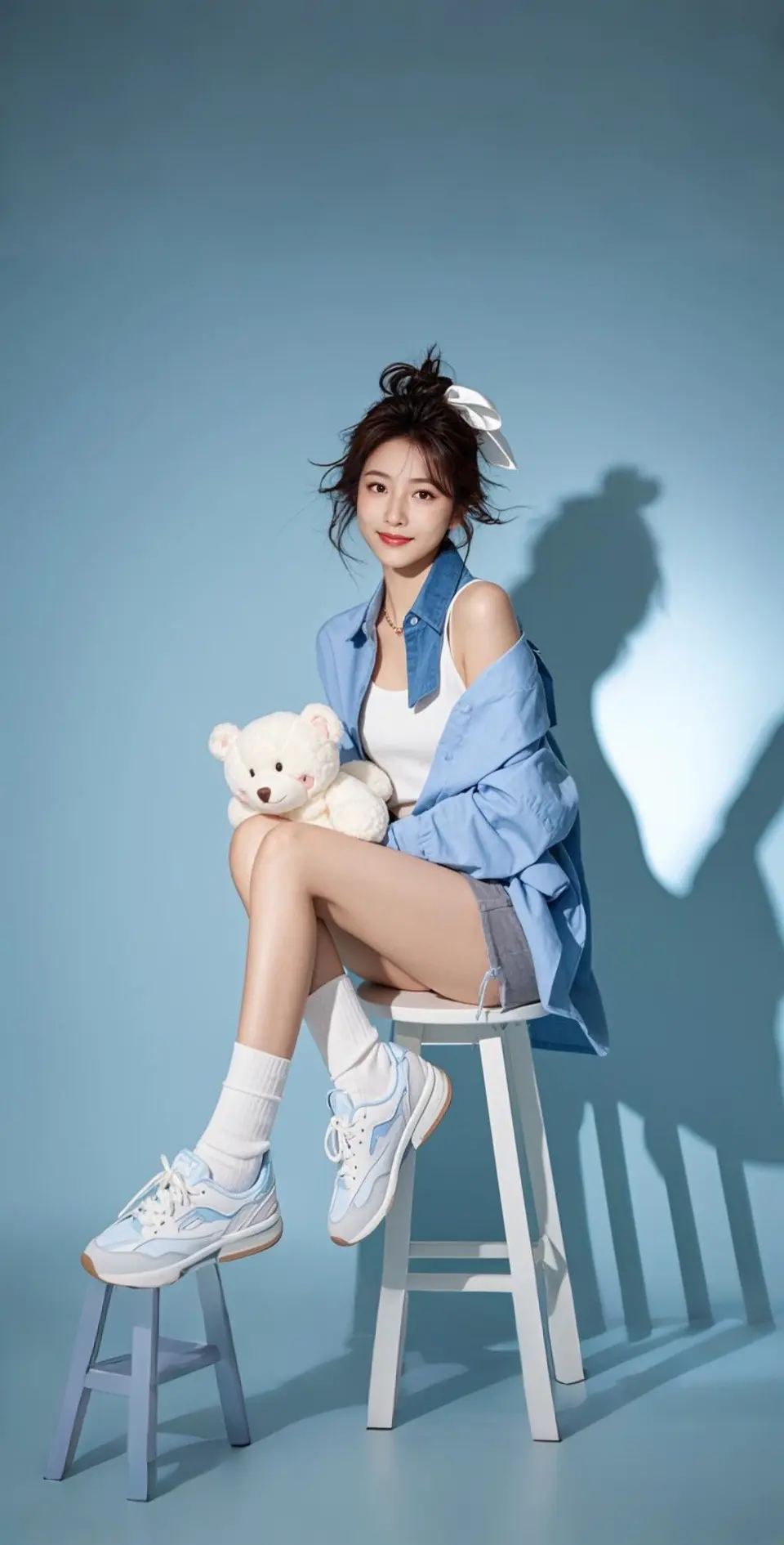 AI扩图 AI甜美萌妹