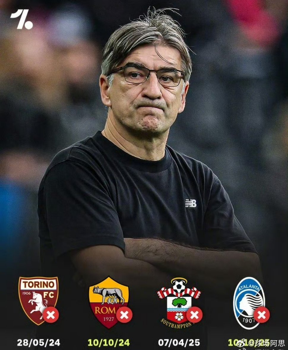 【官方】亚特兰大解雇主教练尤里奇，夏季接手球队，踢了15场，4胜8平3负，联赛排