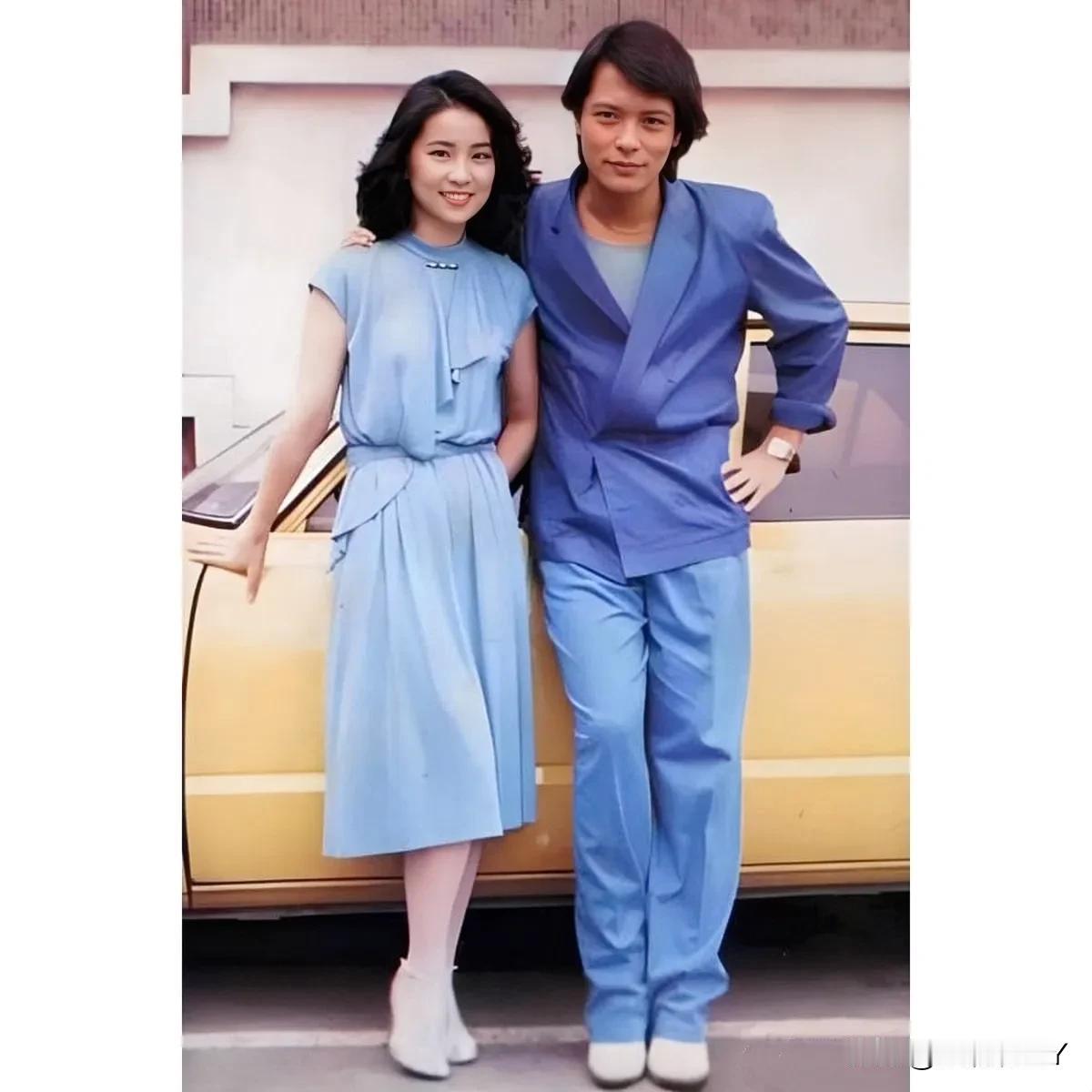 1980年，林凤娇与刘文正的合影旧照，林凤娇当时27岁，貌美如花。刘文正28岁，