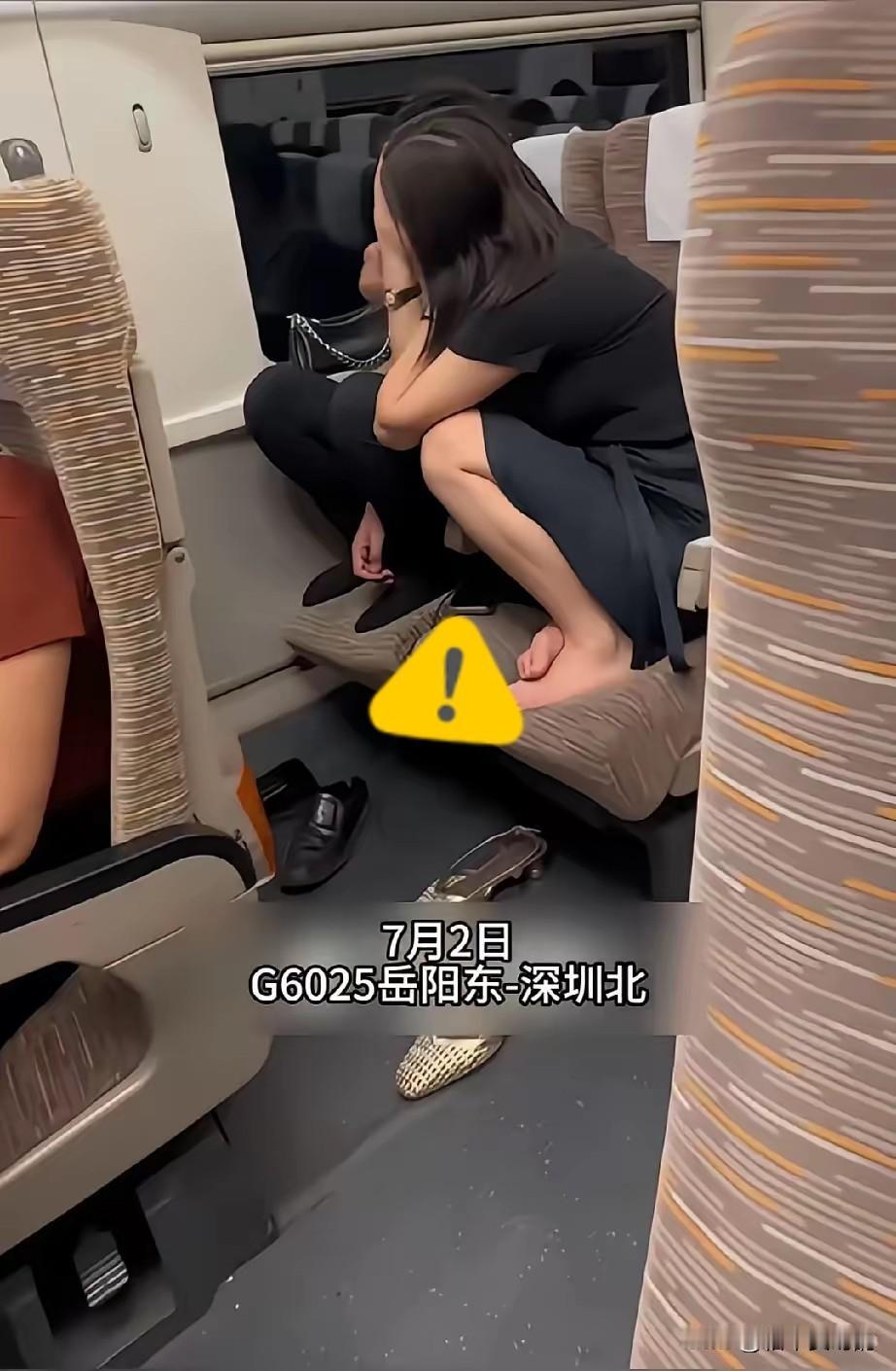 高铁男女乘客蹲椅引发臭味，全程半小时引发众怒。

据拍摄者说，从一上车就看到他们