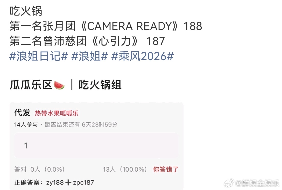 张月张月团五公小考第一名浪姐7最后一次小考 谁懂啊！！张月团小考第一，《CAME