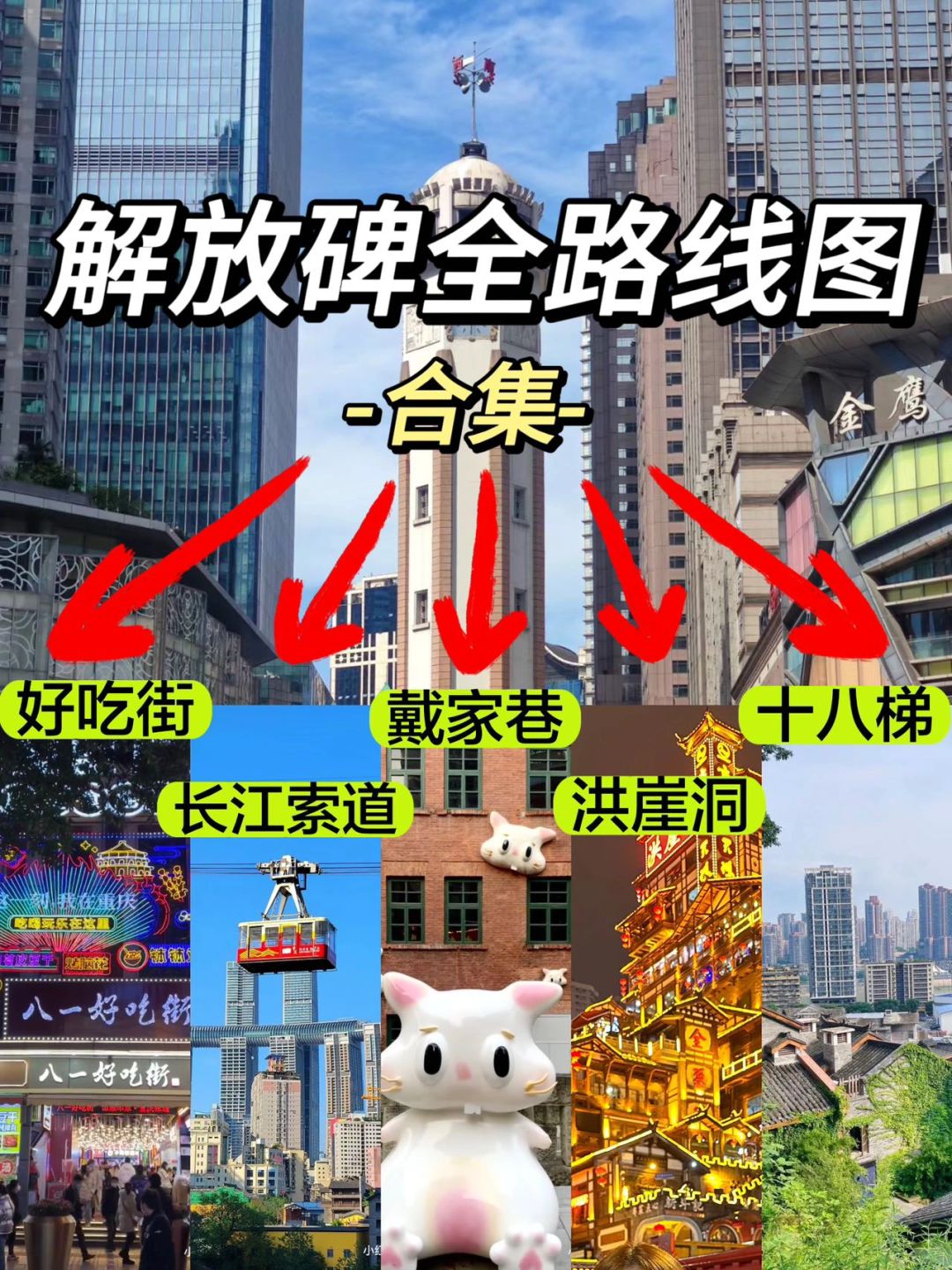 从解放碑出发居然可以到这么多地方....