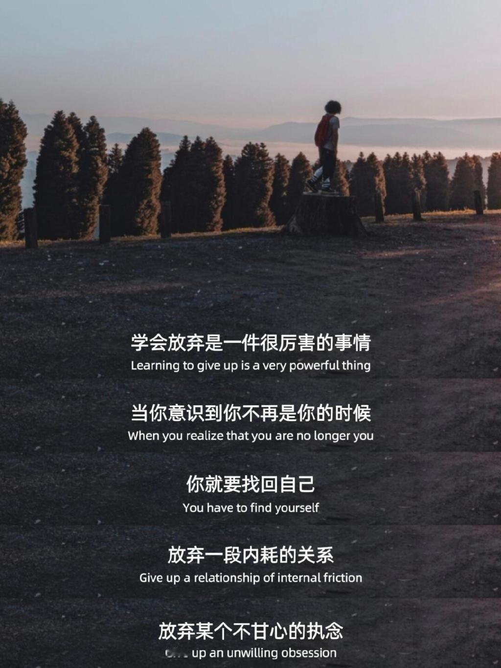 人要学会与不属于自己的东西说再见。 