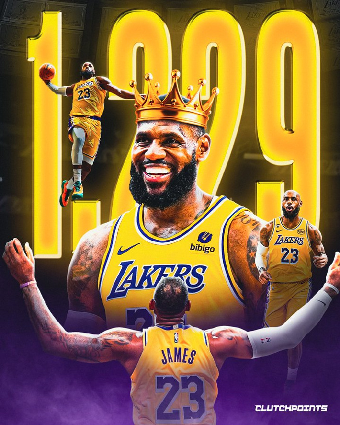 詹姆斯生涯总胜场数历史第一 今日NBA，随着湖人127比113战胜骑士，詹姆斯生