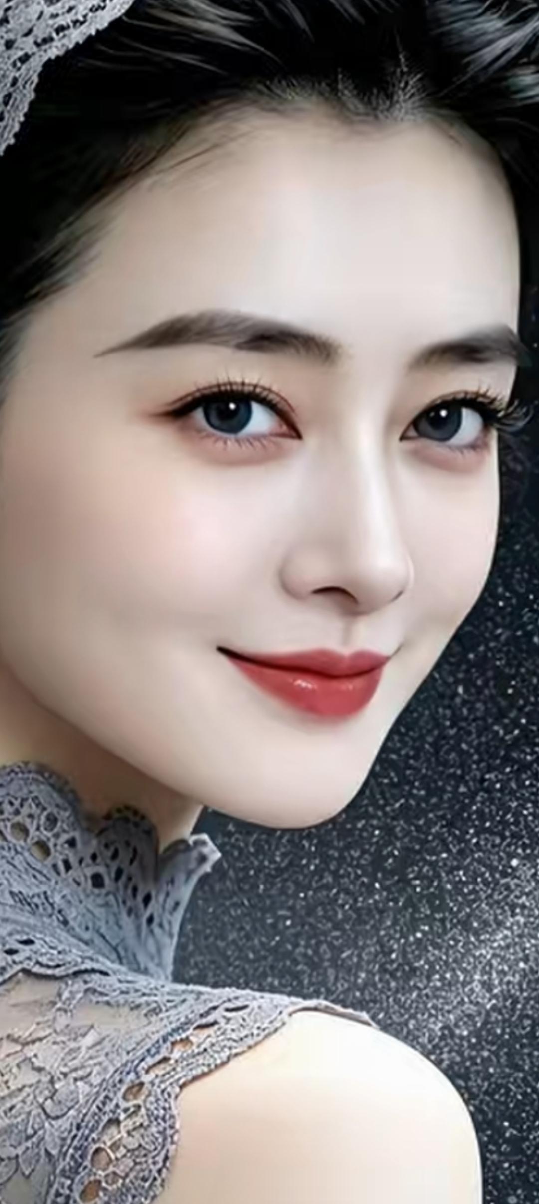 温柔甜美的少女，精致的妆容和优雅的蕾丝服饰，散发着迷人的魅力。