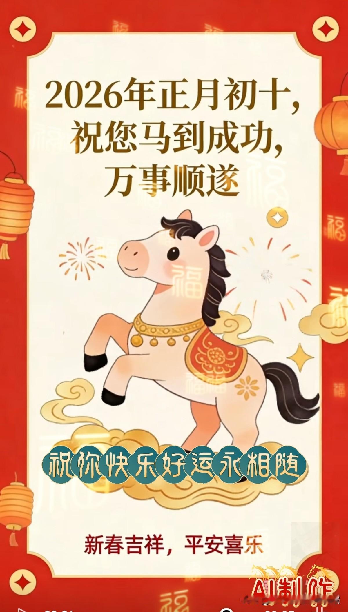 大年初十，你十全十美，祝你快乐，好运永相随。