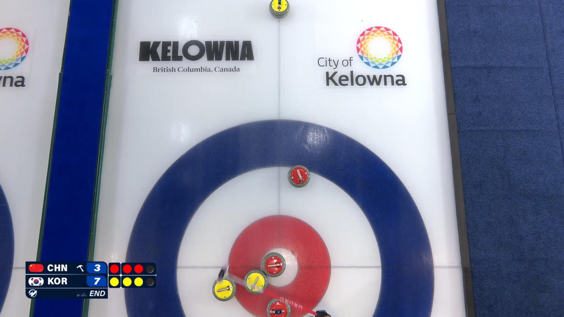 韩国叫了暂停，对面脑子清醒的话就薄占位，最后中国的有效壶都不够