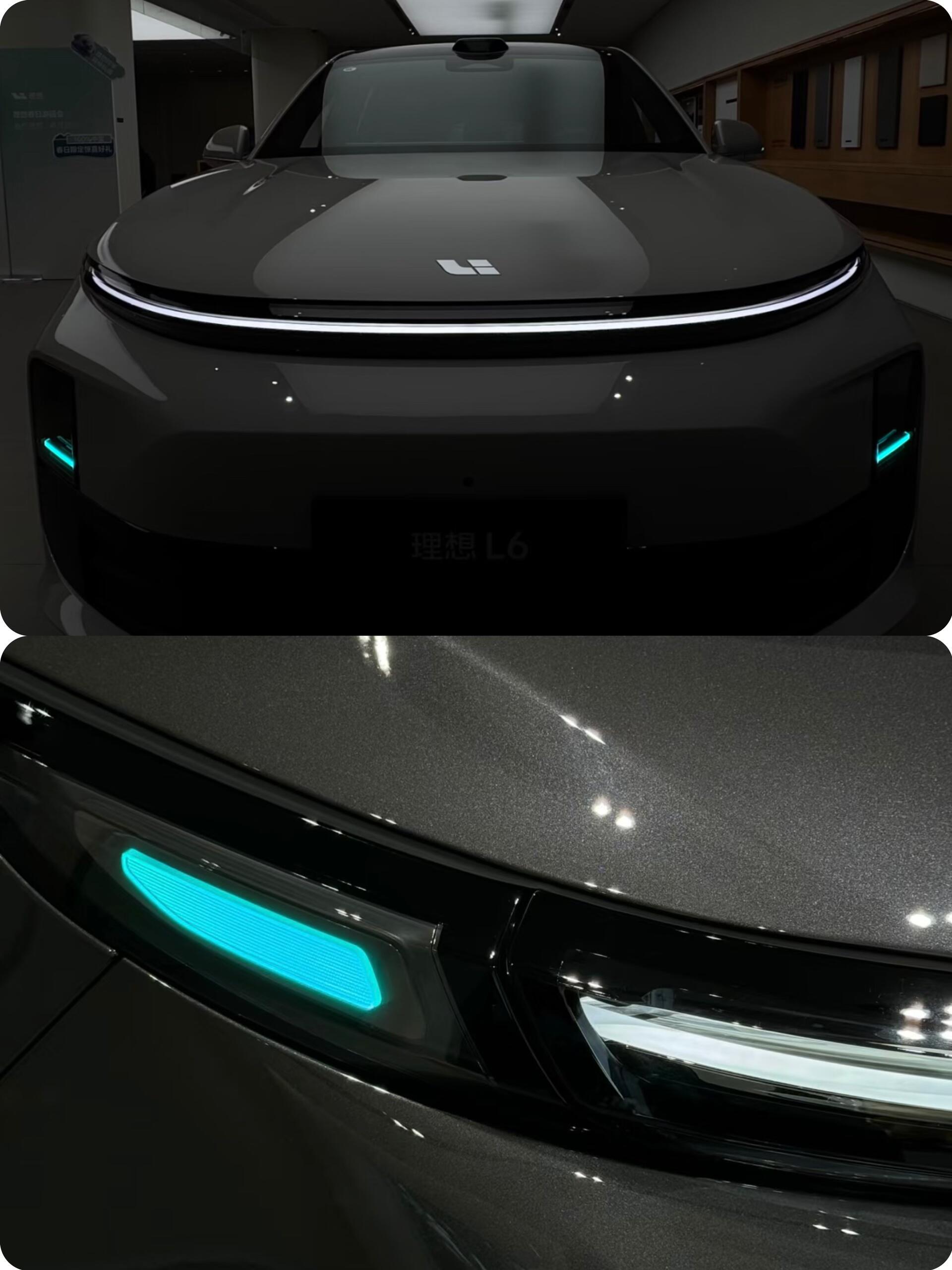 理想智驾“小蓝灯”采用克莱因蓝色调，穿透力很强，在雨雾天气里也特别显眼。这个设计