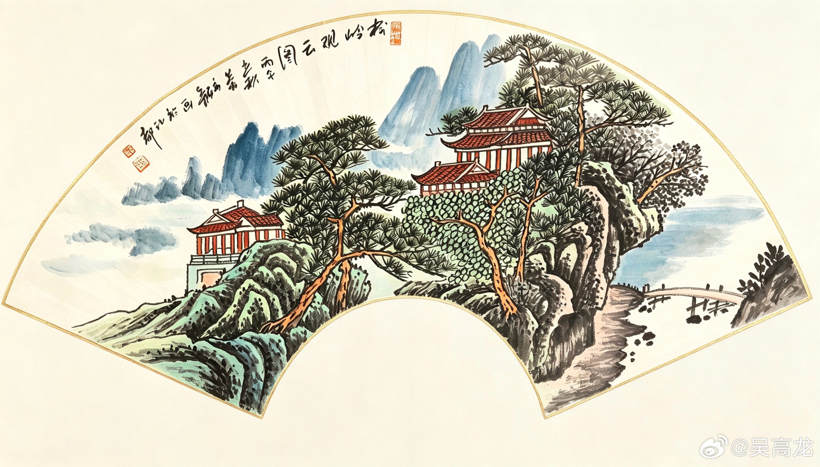 用了两个课时，这张4尺3开的《江南春早》是一群小学生笔下的江南水乡，晕开了满纸诗