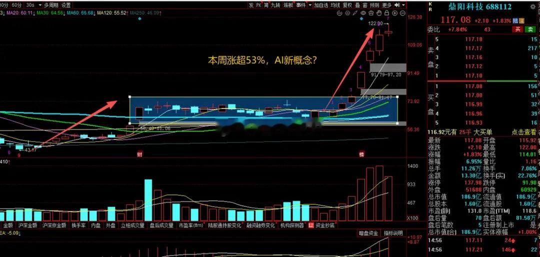 本周大A最强标的出炉！鼎阳科技二波拉升大涨53%，近几月累计涨超150%🔥核心