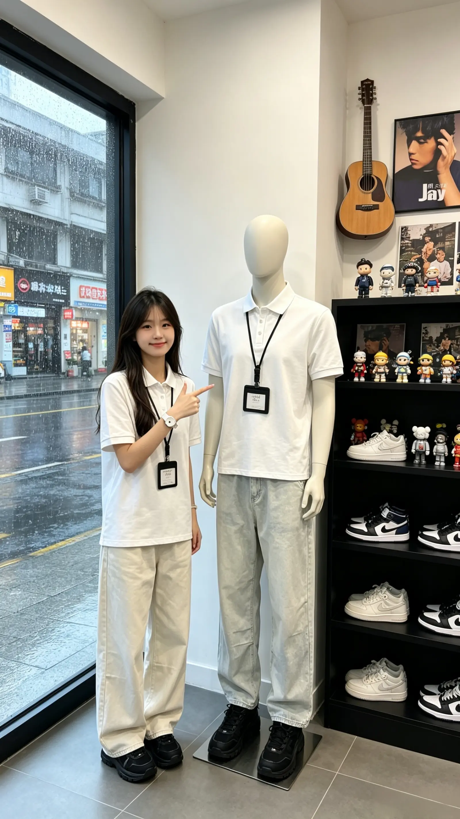 松弛感焊在身上的 t 恤