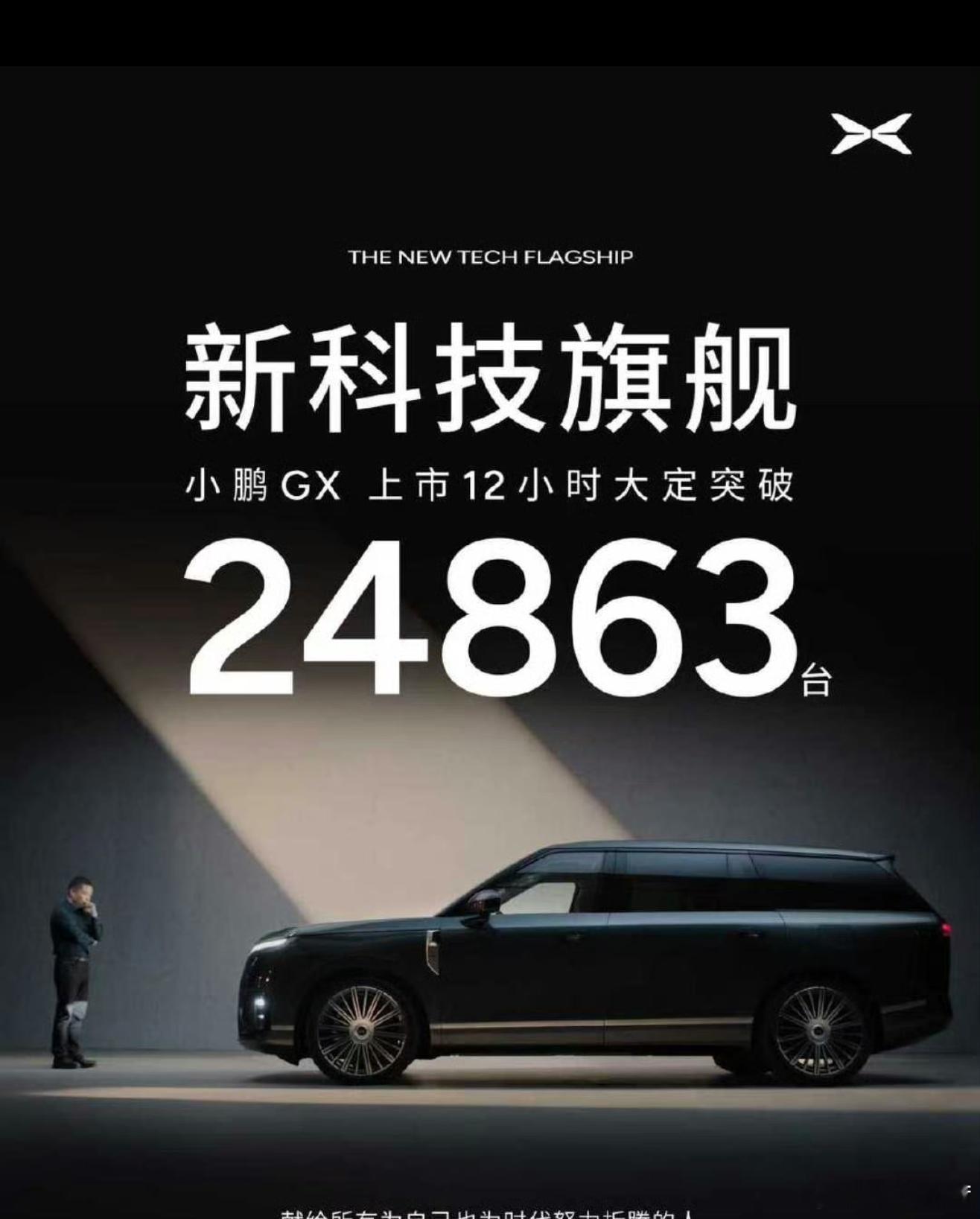 小鹏GX这个订单相当OK呀，不知道增程和纯电的比例是多少？猜测差不多是4：1，选